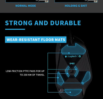 Logitech (G) G402 gaming mouse wired mouse e-sports mechanical macro programming mouse CSGO eating chicken computer competitive