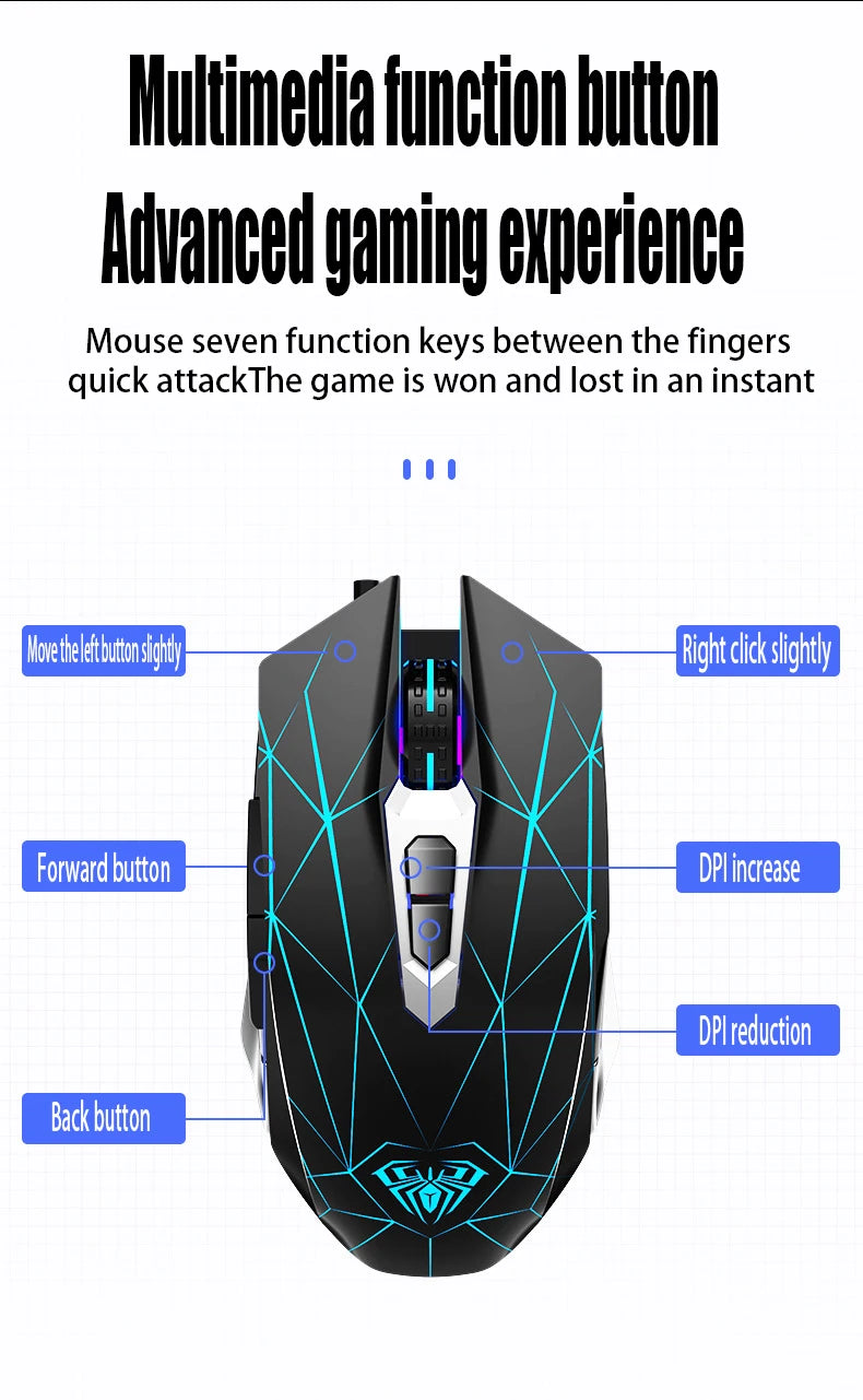 S50 New Gaming Mouse, Wired Mechanical Game, Macro Programming, Notebook, Desktop Computer, Office