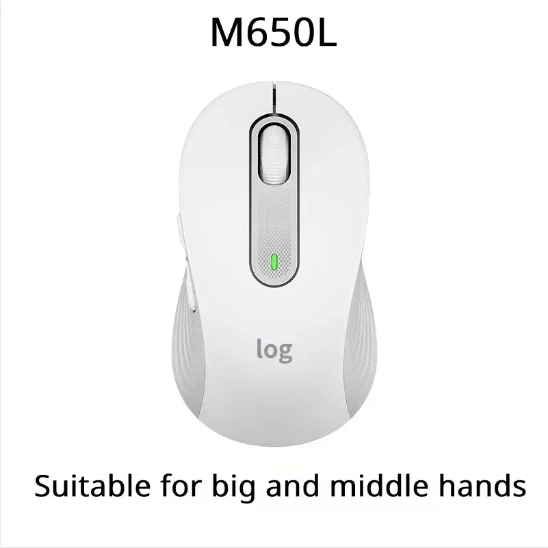 Wireless Logitech M650/650L - Large Size, 24-Month Battery, Ideal for Office Work & Home Use