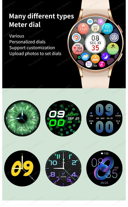 Smartwatch Women Watch 6 Health Monitoring Watch Waterproof Voice Assistant Bluetooth Call Smart Watch 2025 New