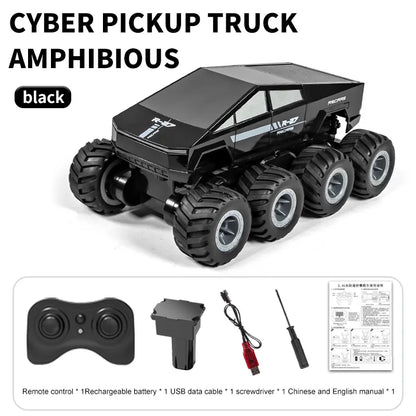 JHD For JJRC Q218 2.4g Amphibious Rc Remote Control Car Eight Wheel Stunt Car Amphibious All Terrain Four-Wheel Drive Climbing