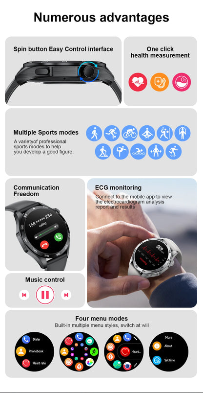 LIGE New Men Smartwatch ECG Heart Rate Monitor Men’s Watches Bluetooth Call Bracelet Sports Fitness Smart Watch For Android ios
