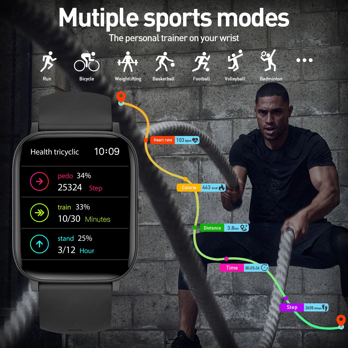 LIGE 2025 Smart Watch Men 1.85'' Screen Lady Gift Sports Fitness Watches Bluetooth Calling Digital Wristwatch For Android Phone