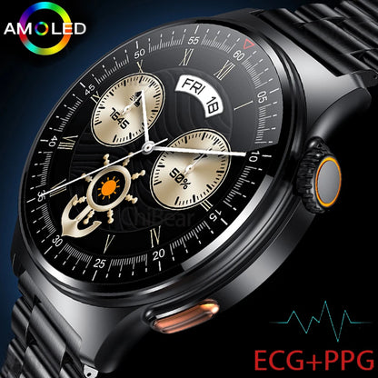 2025 New Bluetooth Call Smart Watch AMOLED HD Screen Men's Outdoor Sports Fitness Watch Health Monitoring Smartwatch Android IOS