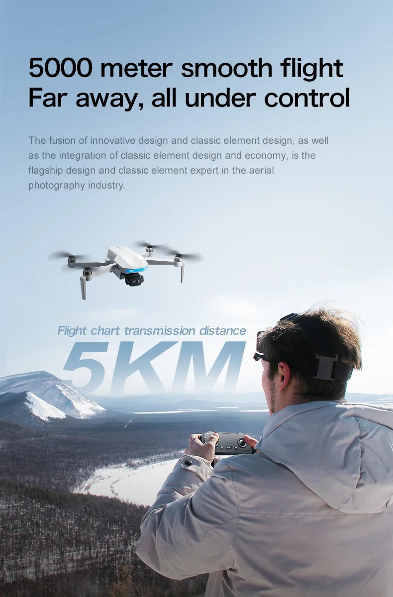 Mini Drone Professional 3-Axis Gimbal 5G WIFI GPS 8K Camera RC Drone with Screen Digital Relay Image Transmission Aerial UAV