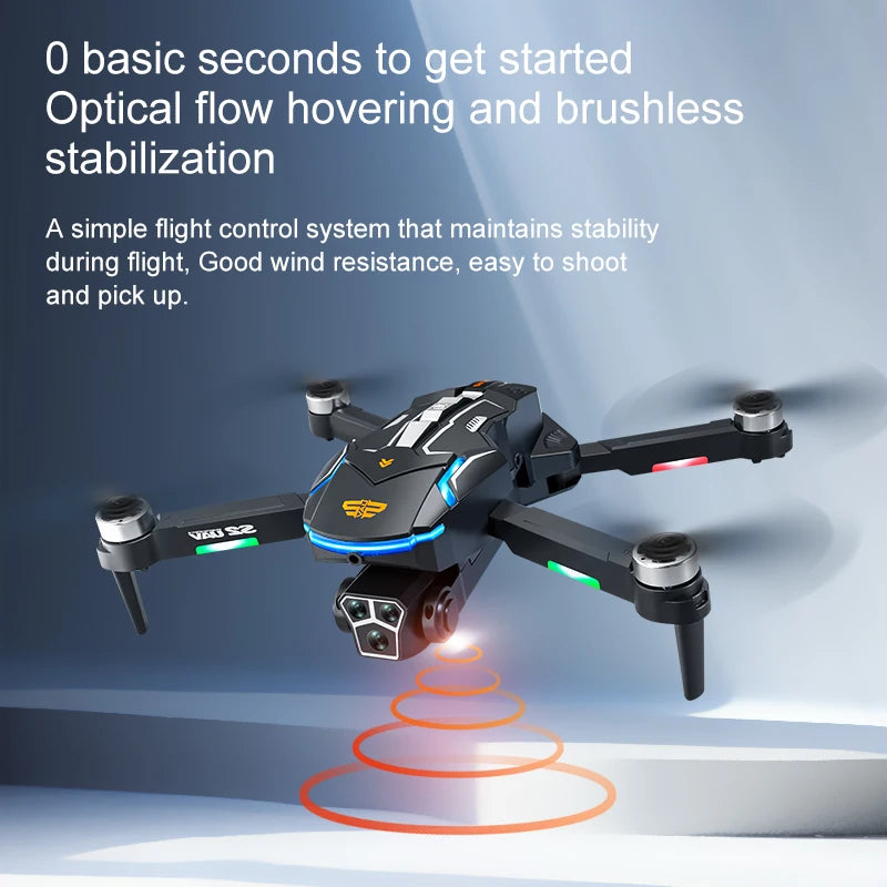S2 Drone 8k Professional Hd Dual Camera Obstacle Avoidance Foldable Quadcopter Drone With Screen Remote Control New