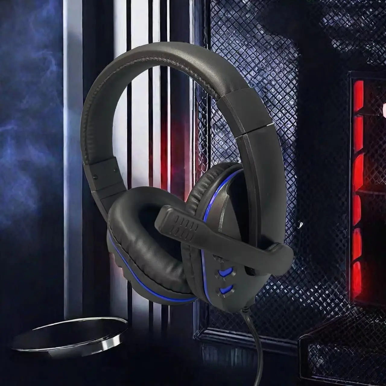 Wired over-ear gaming headphones unisex for laptops desktops gaming devices ideal for online classes meetings gaming with HD sou