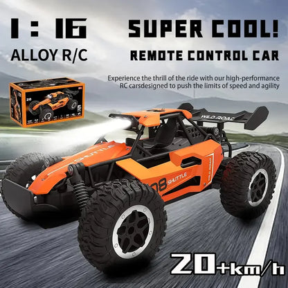 Rc Cars 1:16 2WD Off-Road RC Truck All Terrain 2.4G Electric RC Car High Speed 20KM/H Remote Control Car with LED Lights Kid Toy