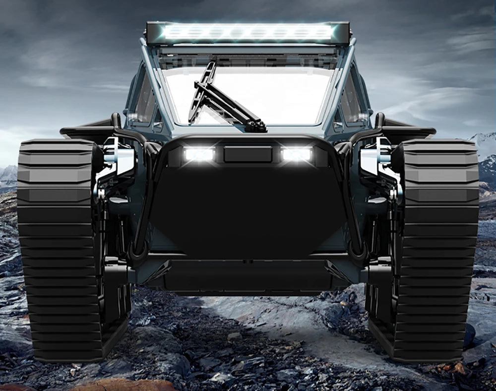 JJRC C8812 / C8812 MAX RC Car Full Scale Tracked Tank Simulation 2.4G Remote Control Car Drift LED Light Off-Road RC Toy As Gift