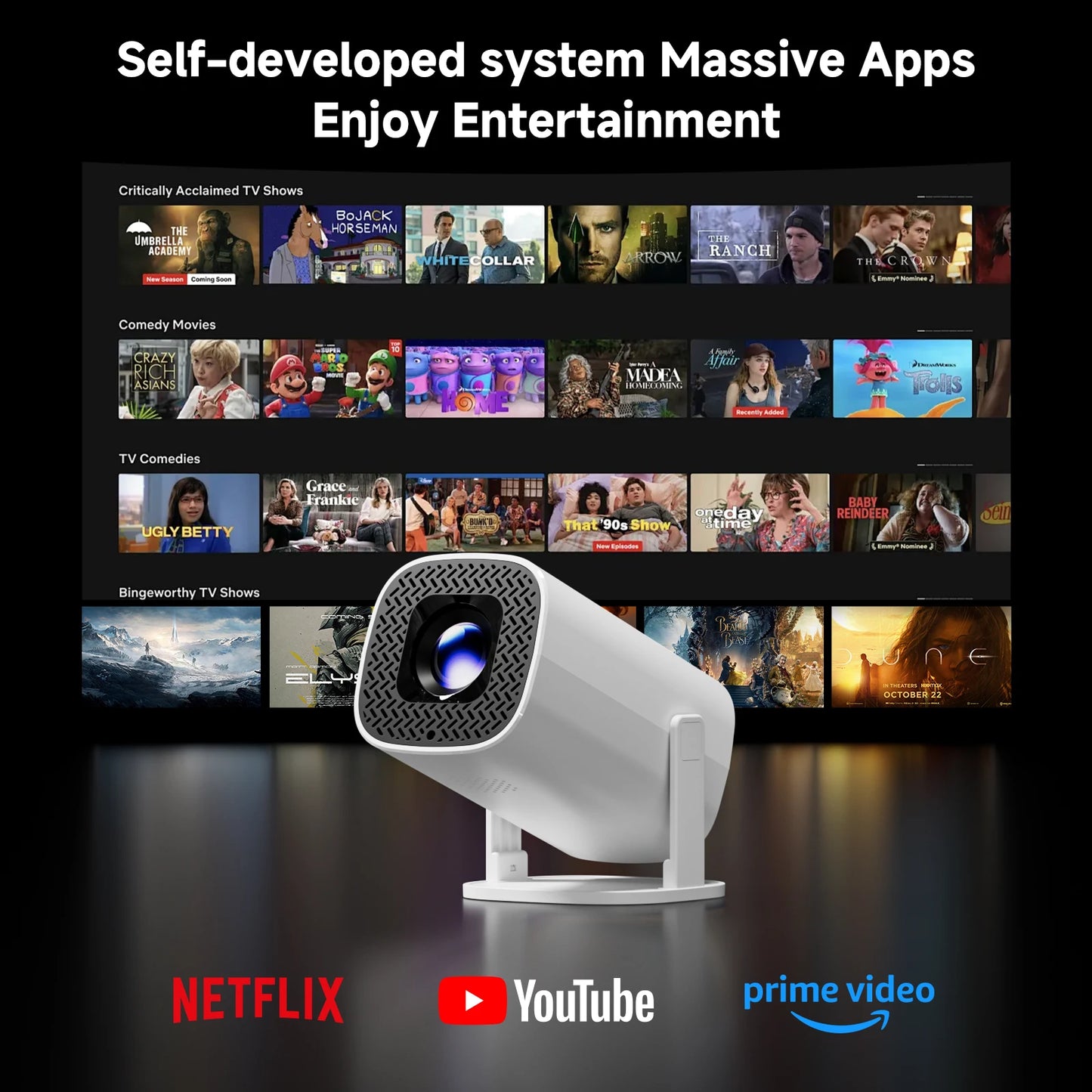 P30pro Portable Multimedia Projector, A Projector Suitable For Travel, With A Small Size And Low Footprint