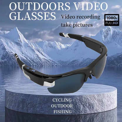 FHD Sports Video Recorder Glasses Mini Action Camera Portable Smart Cam Sunglasses Wearable Bodycam  Driving Bike Riding Outdoor