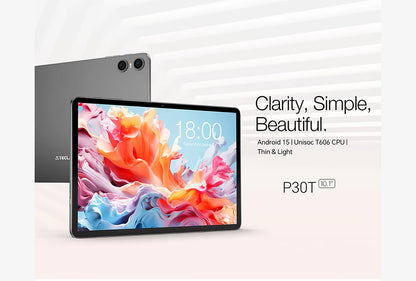 Teclast P30T Android 14 Tablet, 10.1 Inch 1280X800, 10Gb Ram (4Gb+6Gb Expansion), 128Gb Rom(Support Tf 1Tb)