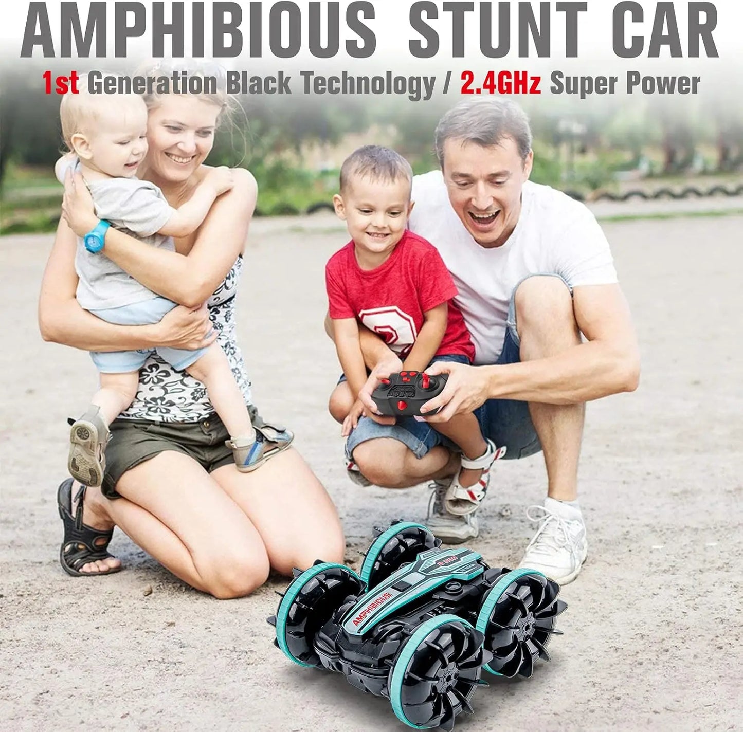 Amphibious RC Car Remote Control Stunt Car Vehicle Double-sided Flip Driving Drift Rc Cars Outdoor Toys for Boys Children's Gift