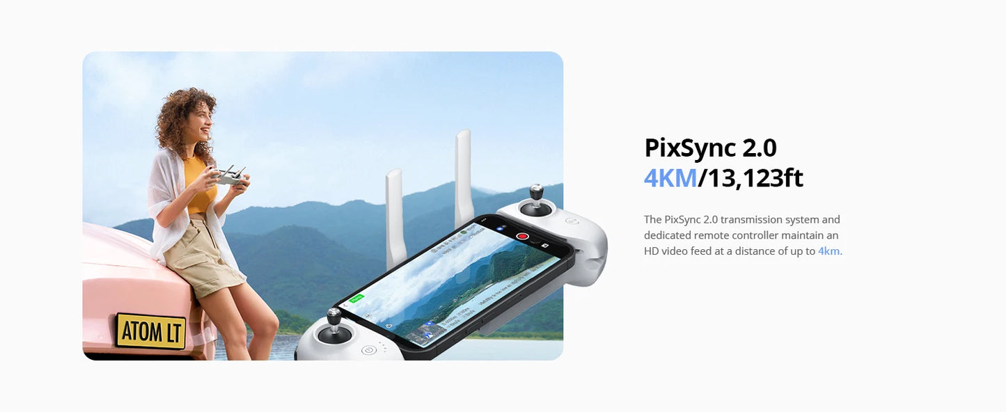 Potensic 2024 ATOM LT Single Axis Gimbal 2.5K Camera EIS GPS Drones Professional Under 249g Max 4-KM for Adults and Beginners