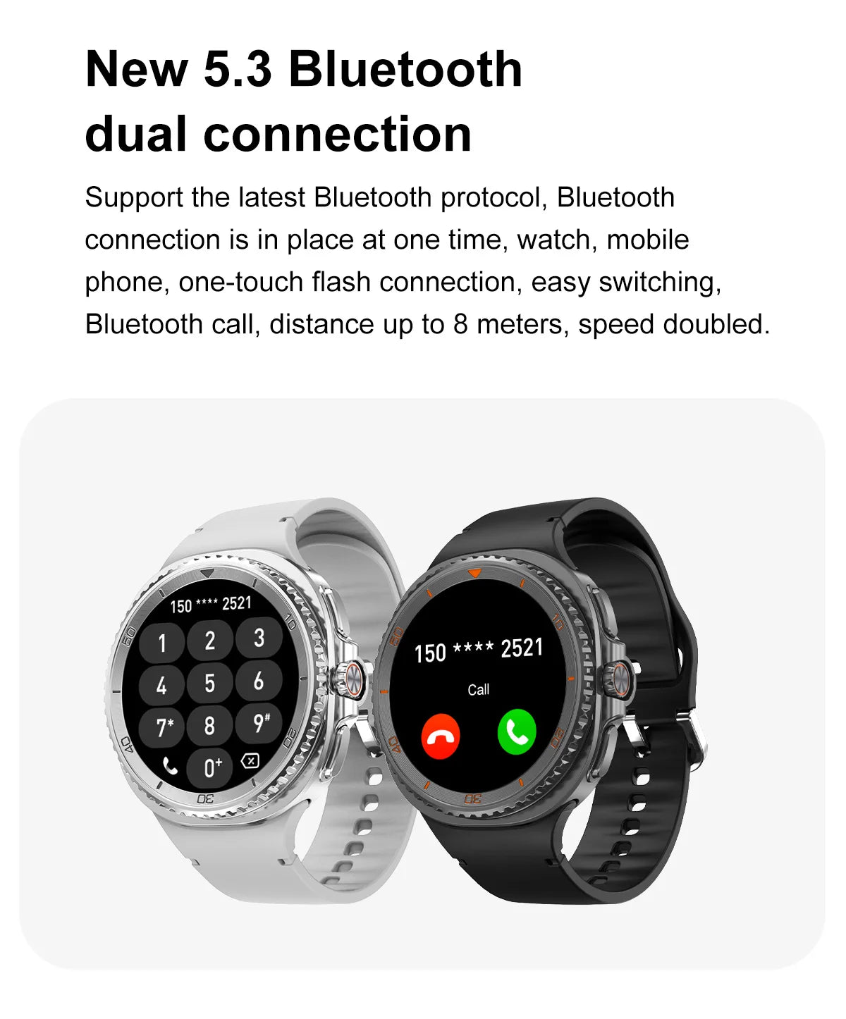 New DT Watch 8 Ultra Smart Watch Classic NFC Health Monitoring GPS Bluetooth Call IP68 Waterproof HD Smartwatch For IOS Android
