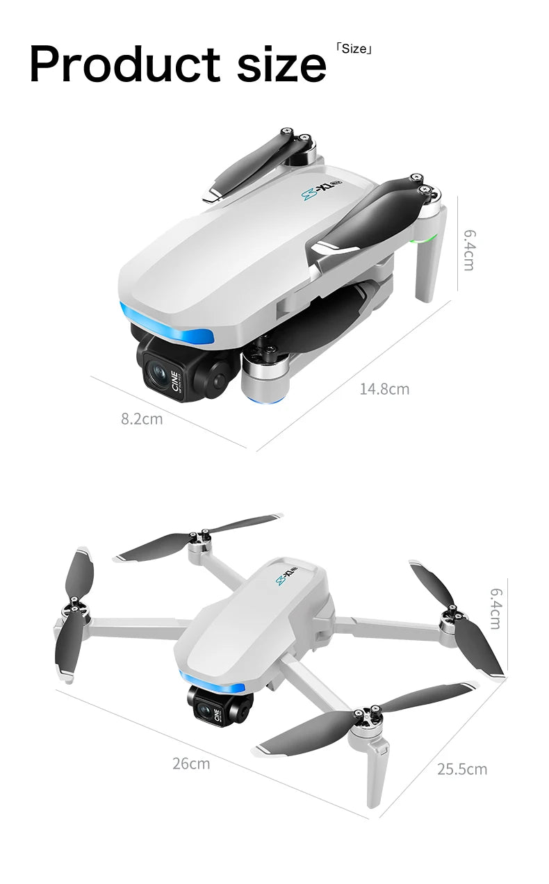 S-X1 New Drone with Screen 3-Axis Anti-shake Gimbal 4K Aerial Brushless Drones RC Quadcopter 5G GPS 8K HD Cameras EIS Mini Dron