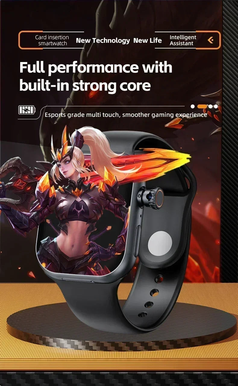 Smart 5G Smartwatch 2.29 Inch AMOLED Display 180 Degree Rotating Camera SIM Card WiFi GPS Video Calling Worldwide Version