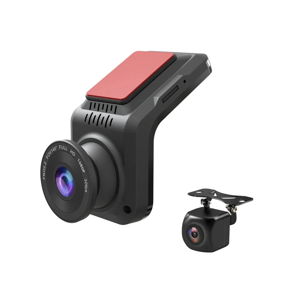 Dash Cam Car USB ADAS DVR HD1080P Special for Android Multimedia Player Dual-lens Front Rear 170 Degree Recorder Reverse Vision