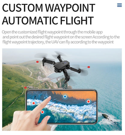 MHD E88 Dual Camera Drone Aerial Photography Professional High-definition Quadcopter Outdoor Flying Toy Beginner Drone Kids Gift