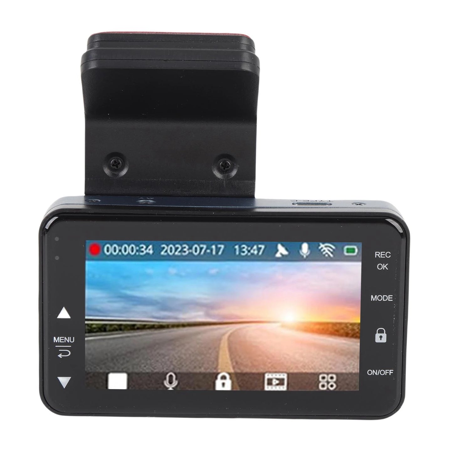 Dash Cam Front 4K and Rear 2K HD WiFi ADAS Dashboard Camera with 3 Inch LCD Screen 64GB Memory Card for Car Car Driving Recorder