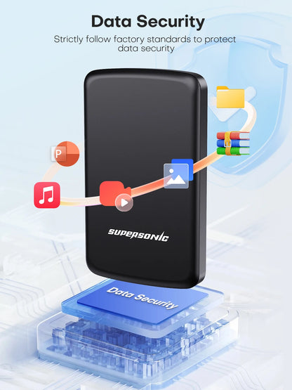Supersonic Portable Hard Drive PHDD USB 3.0 1TB 500G 2.5 Inch External SSD Hard Disk For Laptop Computer Smart TV PS4