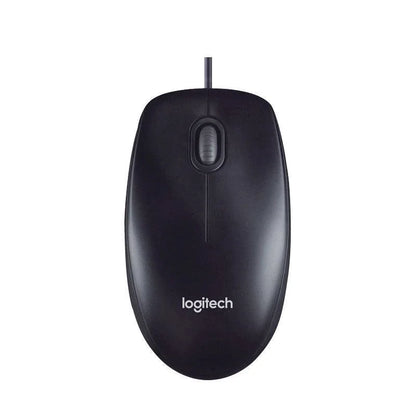 Logitech M100 Wired Mouse Ergonomic Design Comfortable Grip General Purpose for Home Business Office Everyday Use