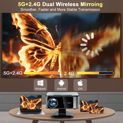 2025 Horlat 45000 Lumens 4K UHD Projector Laser TOF Focus Android 12 WiFi 1080P Full HD Home Theater Movie Projector for Netflix