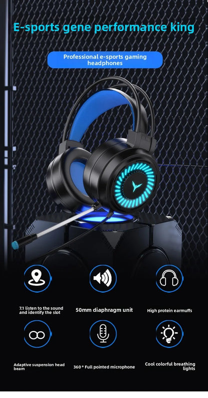 Hot Selling G58 Gaming Headphones Stereo Surround 7.1 Wired Headphones Microphones Esports Gaming Gear Over-ear headphones