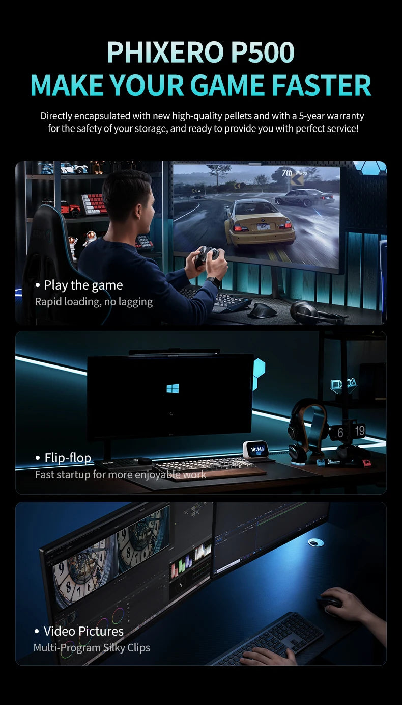 PHIXERO SSD HDD 2.5 Hard Disk SSD 1TB 2TB 512GB 128GB 256GB HD SATA 4TB Disk solid state drive Internal Hard Drive for Laptop PC