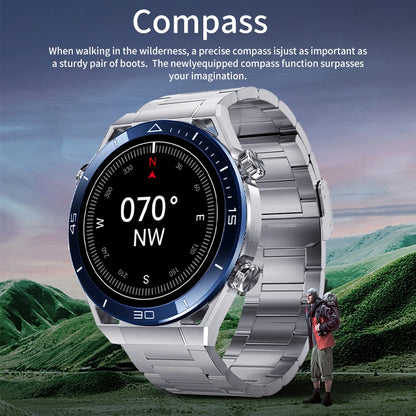 For IOS Android NFC Smart Watch Men GPS Tracker AMOLED 454*454 HD Screen Heart Rate ECG+PPG Bluetooth Call Smartwatches 2024 New