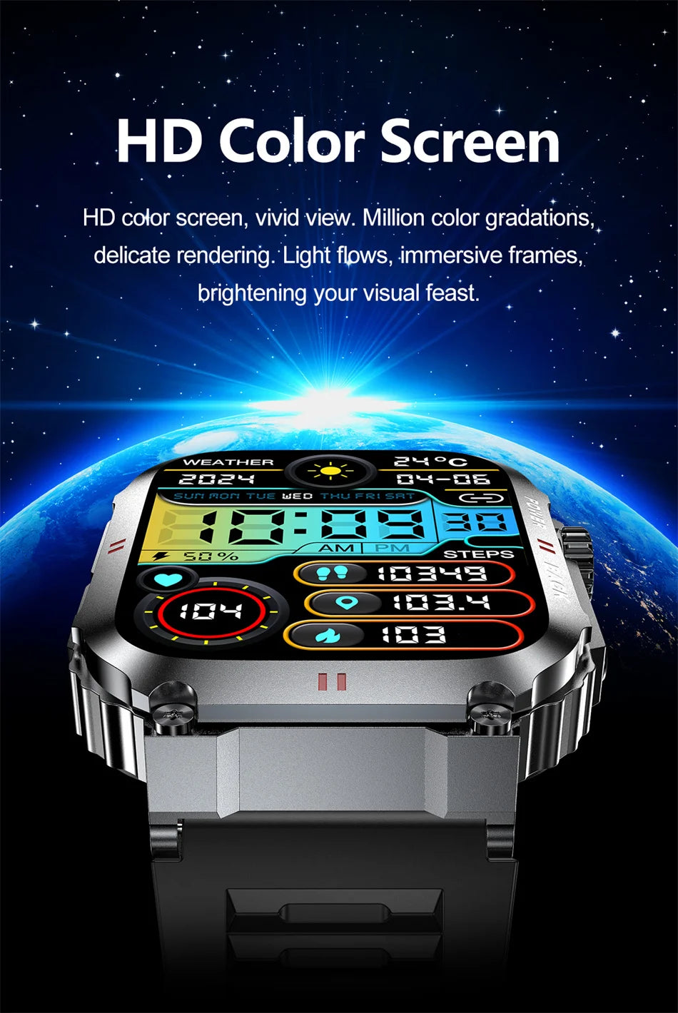 Men's Outdoor Sports Bluetooth Call Smart Watch 1.91 Inch Full Screen Touch Flashlight 110+ Sport Mode Smartwatch 2025 New