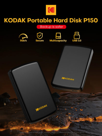 KODAK External Hard Drive 1T 500GB USB3.0 High Speed Gaming Storage Portable External Disk for Laptop Desktop PS4 PS5