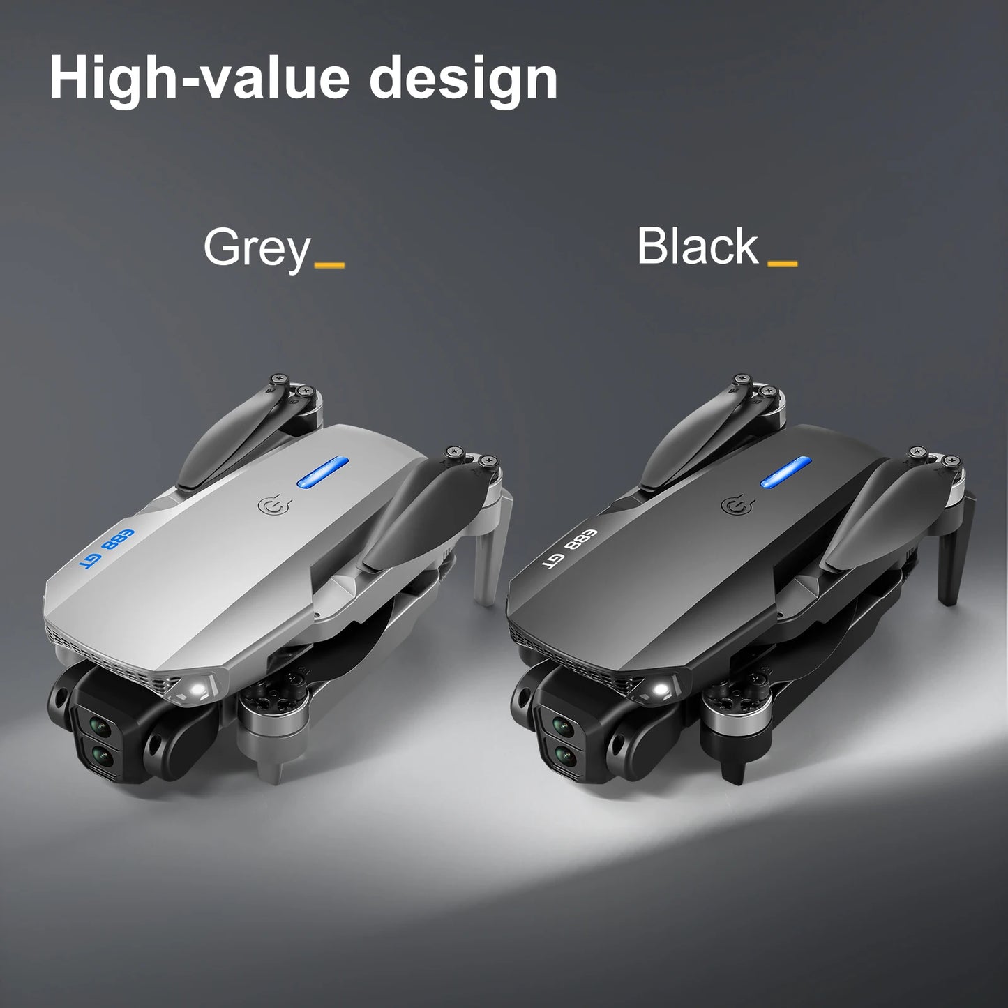 New E88GT Brushless Drone Dual HD Cameras WiFi FPV Foldable Arms Night Navigation Light Remote Control RC Quadcopter Photography