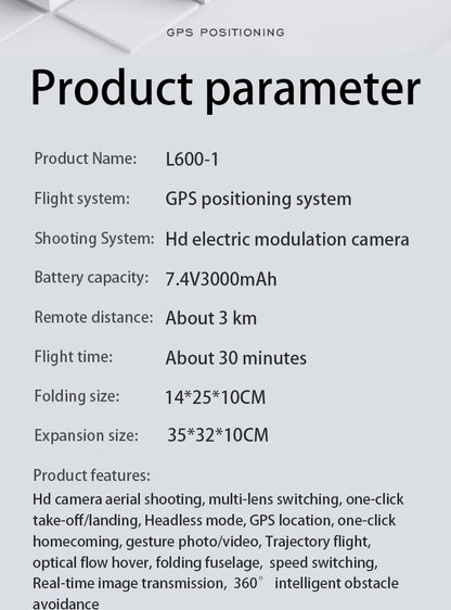 New L600 Pro-1 Max Drone 3-Axis 4K HD Dual Camera Brushless Motor With Laser Obstacle Avoidance GPS 5G WIFI Quadrotor Rc Dron