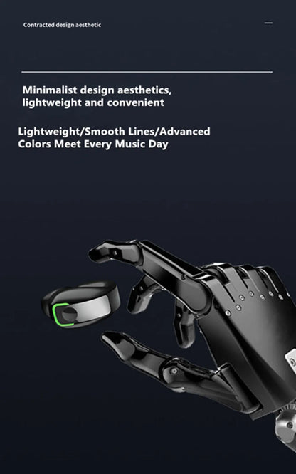 Ear-Clip Wireless Headsets TWS Bass Music Earring Bluetooth 5.3 Earphones Single Sport Headphone With Mic Touch Business Earbud