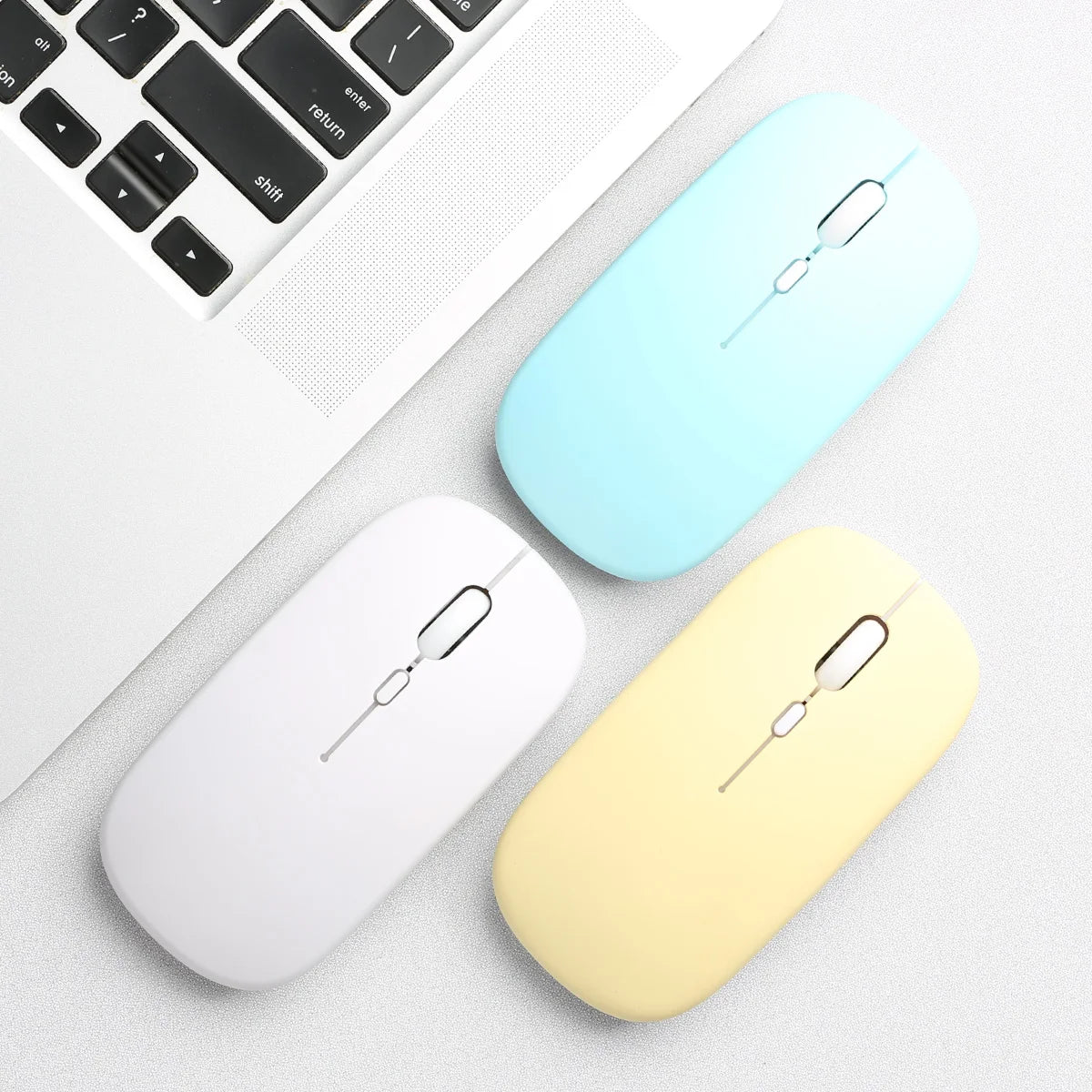 Wireless Bluetooth-compatible Mouse Portable Ergonomic Computer Mice For Laptop iPad Tablet PC Mobile Phone Office Gaming Mouse
