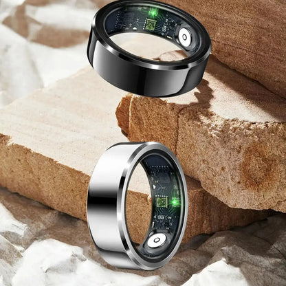 Couple Xiaomi Smart Ring, Bluetooth Sync,Sleep&Heart Rate Tracker, 5ATM Waterproof, Compatible iOS/Android, Men&Women Smart Ring