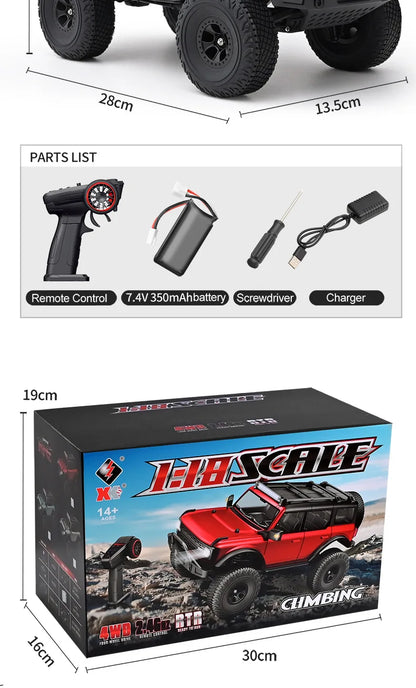 Wltoys New 1:18 Electric Four-Wheel Drive Climbing Car Remote Control Horse Model Toy For Children RC Car Toy