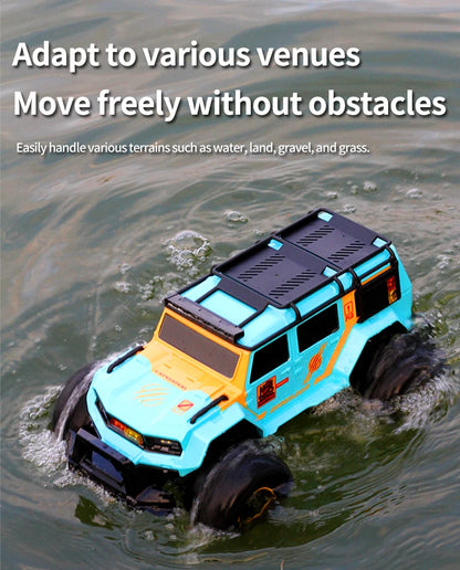 Rc Car Waterproof Amphibious 4Wd Off-Road Vehicle Remote Control Water Land Crawler Stunt Climbing Truck Toys for Boys Children