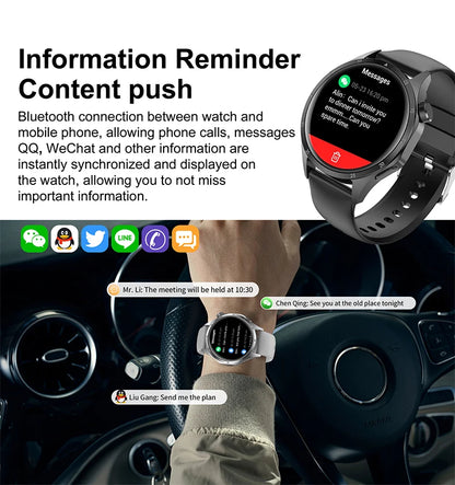 2025 New Mens Smart Watch 360 * 360 Bluetooth Call Smartwatch AMOLED Screen GPS Smart Watches NFC Waterproof Smart Watch for Men