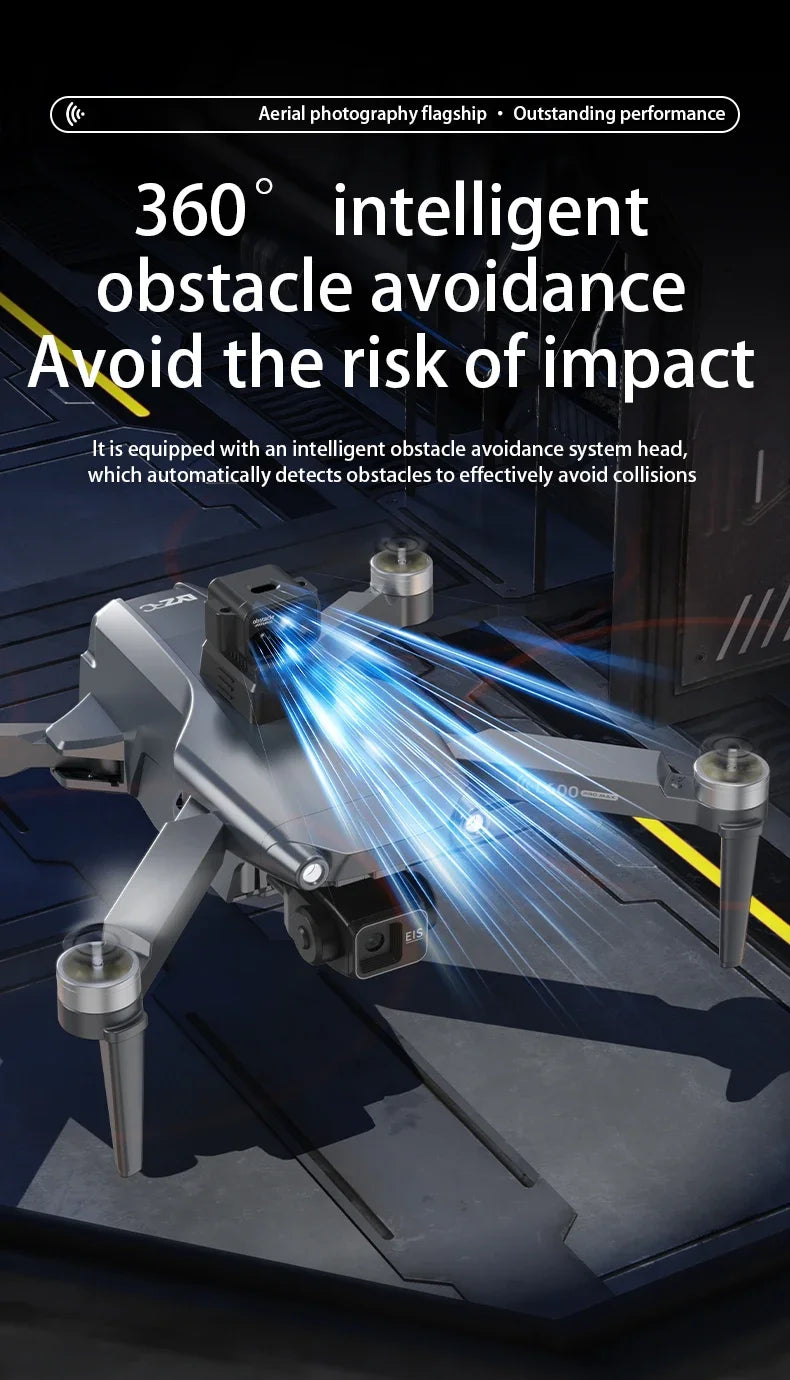 L600 PRO Max GPS Drone With Screen Control 8K HD Dual Camera Brushless Obstacle Avoidance 3-Axis Gimbal Aerial FPV RC Dron 5KM