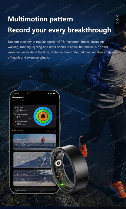 Smart Ring For Women 5ATM&IP68 Waterproof Rings Man Health Monitoring Heart Rate Sleep Monitor Sport Tracker Smartring 2025 New