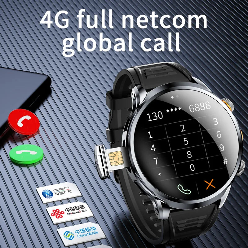 2024 H18 Smart Watch 1.85'' Large Screen HD Display 5G SIM Card WIFI Video Call Side Camera Fitness Tracker Pedometer for Men