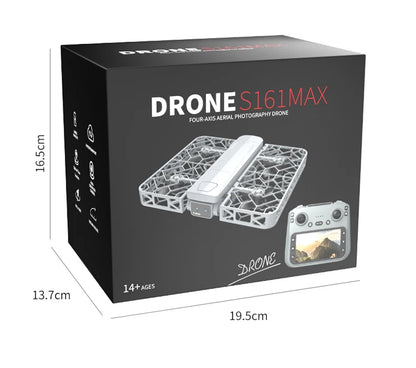 Original Mini Drone Flying Camera S161 RC Dron 8K HD Aerial Photography Pocket UAV with Screen Control Brushless Full Enclosure