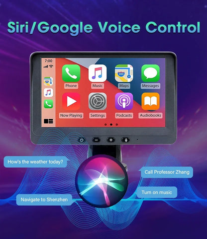 Portable 7 inch Multimedia Video Player Wireless Carplay Android Auto Touch Screen With USB AUX Dual Bluetoth Stereo Car Radio