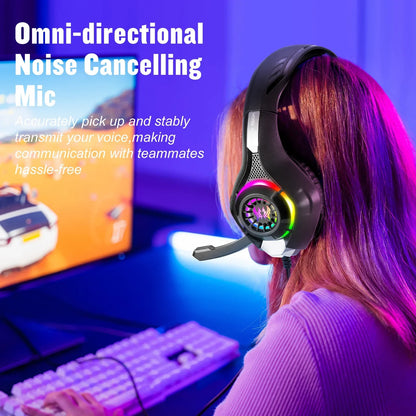 Gaming Headset Gaming Headphones with Noise Canceling Mic Deep Bass Stereo Sound  for PC Computer Ps5 Switch Mobile