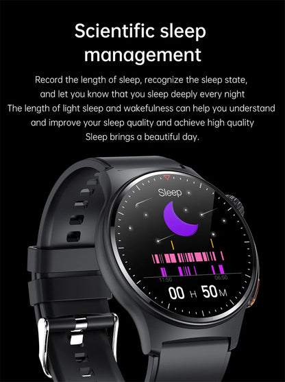 2025 New ECG+PPG Smartwatch Men's NFC Full Screen Touch Health Monitoring Bluetooth Call Smart Watch Android IOS