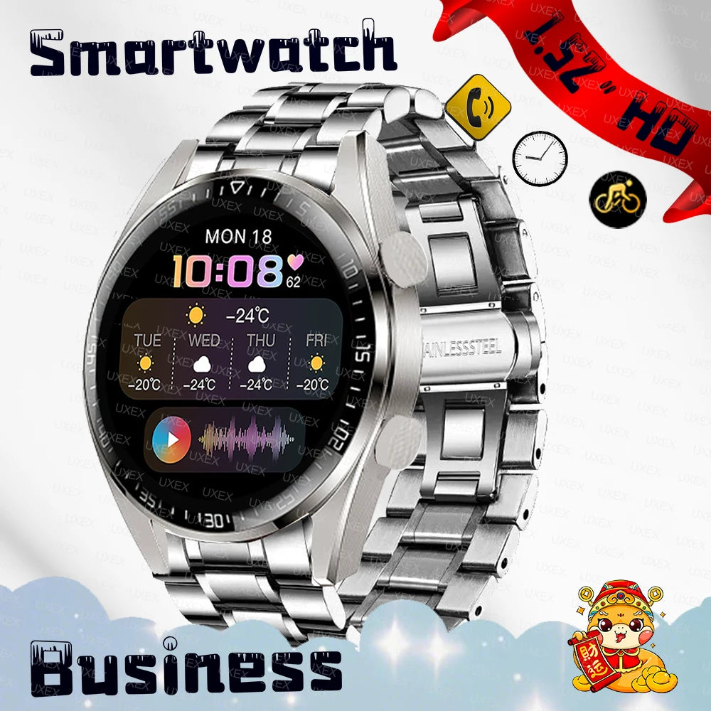 New Plus Smartwatch Hombre Bluetooth Call HD Screen Full Offers Today Health Tracking Diy Faces Gift Men Watches Smart Commerce