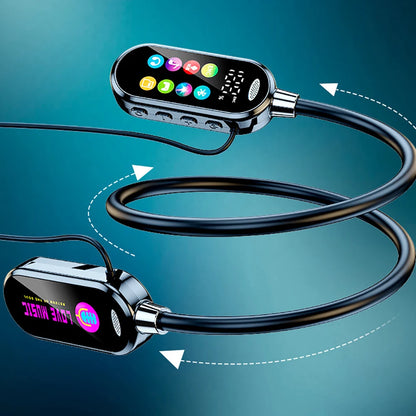 Color Screen Bluetooth 5.4 Earphones Neckband Headphones Wireless Headsets HiFi Stereo Noise Reduction Earbuds for Live Xiaomi