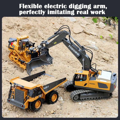 RC Excavator 1:20 Remote Control Truck 2.4G RC Crawler Engineering Vehicle Truck Radio Control Children's Day Christmas Gifts